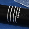 2.5mm Rack Plating Brass Herringbone Chain Necklaces for Women Men MAK-L044-19P-2