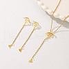 Elegant Vintage Metal Fringe Necklace Earrings Set for Women. DM0559-1