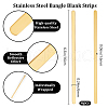 304 Stainless Steel Bangle Blank Strips MAK-WH0016-02B-G-2