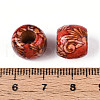 Printed Natural Wood Beads WOOD-N018-07A-3