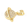 Brass Micro Pave Cubic Zirconia Pendants KK-D357-16B-G-2