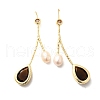 Mother's Day Jewellery Natural Pearl Dangle Earring EJEW-L099-12G-4