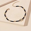 Bohemian Glass Seed Bead & Natural Cowrie Shell Beaded Anklets FS-WG8F2C0-01-2