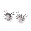 Natural Rose Quartz Brooch G-A176-C02-2