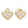 Brass Pave Cubic Zirconia Pendants KK-U009-10E-G-1