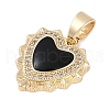 Brass With Enamel And Cubic Zirconia KK-Q005-02G-2