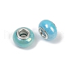 Opaque Resin European Beads RESI-C059-01I-2