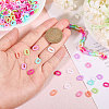 CHGCRAFT 560Pcs 7 Colors Opaque Acrylic Linking Rings MACR-CA0001-41-3
