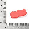 Strawberry Bear Theme Opaque Resin Cabochons CRES-D301-01D-3