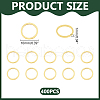 Unicraftale 400Pcs Brass Linking Rings UNKW-UN0002-99B-2