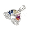 Brass Micro Pave Cubic Zirconia Pendants KK-L231-02P-2