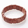 Synthetic Goldstone Beaded Stretch Bracelets BJEW-G490-13-2