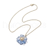 Glass Pendant Necklaces NJEW-MZ00112-03-3