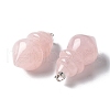 Natural Rose Quartz Pendants G-C187-04E-2