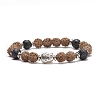 Mala Bead Bracelet BJEW-TA00150-1