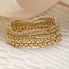 5Pcs CCB Round Beaded Stretch Bracelets WGF8C34-14-1