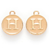 Golden Plated Alloy Enamel Charms X-ENAM-S118-06H-1