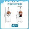 AHADERMAKER 24Pcs 2 Styles Antique Silver Plated Alloy Glass Bottle European Dangle Charms PALLOY-GA0001-15-2