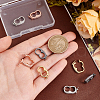   8Pcs 4 Colors Rack Plating Brass Micro Pave Cubic Zirconia Twister Clasps ZIRC-PH0001-45-3