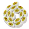 Printing Glass Oval Beads for Necklaces Bracelets Making GLAA-B020-01A-03-3