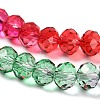 Transparent Painted Glass Beads Strands X1-DGLA-A034-T8mm-A24-4