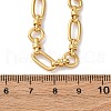Ion Plating(IP) 304 Stainless Steel Oval & Ring Link Chain Necklaces for Women NJEW-D056-02G-3