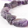 Natural Gemstone Amethyst Rough Nuggets Bead Strands G-E219-02A-1