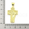 Rack Plating Brass Micro Pave Clear Cubic Zirconia Pendants KK-B091-25G-3