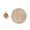 Faceted Natural Tiger Eye Pendants PALLOY-JF01694-01-2