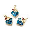 Brass Micro Pave Cubic Zirconia Pendants KK-F899-12G-1