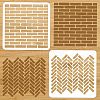 2Pcs 2 Styles PET Hollow Out Drawing Painting Stencils DIY-WH0411-014-2