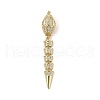 Brass Micro Pave Clear Cubic Zirconia Snap Clasps KK-Z078-37G-1