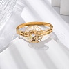 Ion Plating(IP) 304 Stainless Steel Hinged Bangles for Women STAS-Z114-15G-3
