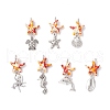 7Pcs 7 Styles Dyed Synthetic Turquoise Starfish & Alloy Sea Animals Pendants PALLOY-JF03754-01-1