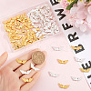 SOFPLATE 100Pcs 2 Colors Tibetan Style Alloy Angeltee Beads FIND-SP0002-13-3