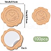 CRASPIRE 100Pcs Adhesive Wax Seal Stickers DIY-CP0011-01D-2