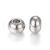 Tarnish Resistant 201 Stainless Steel European Beads STAS-L238-008P-2