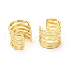 Brass Multi Line Cuff Earrings EJEW-D065-08G-2