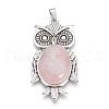 Natural Rose Quartz Big Pendants G-S246-01I-1