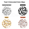 Unicraftale PVD Vacuum Plating 304 Stainless Steel Lobster Claw Clasps STAS-UN0007-64-5