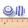 Striped Resin Rhinestone Beads OACR-A037-01B-3
