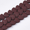 Spray Painted Non-magnetic Synthetic Hematite Beads Strands G-T116-05-21-1