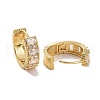 Cubic Zirconia Rectangle Hoop Earrings EJEW-P225-01G-01-2