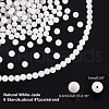 ARRICRAFT Natural White Jade Round Bead Strands G-AR0001-26-2