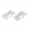 Non-Tarnish 201 Stainless Steel Stamping Blank Tag Pendants STAS-T008-018-1-2
