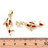 Brass Micro Pave Cubic Zirconia and Enamel Pendants KK-T074-67G-02-3