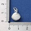 925 Sterling Silver Sea Animal Shell Shape Charms STER-E071-02S-03-3