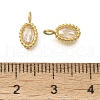 304 Stainless Steel Micro Pave Cubic Zirconia Charms STAS-U027-02G-04-3