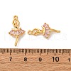 Brass Micro Pave Cubic Zirconia Pendants KK-K382-26G-01-3