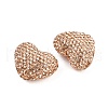 Heart Shaped Polymer Clay Rhinestone Beads CLAY-NH0002-02F-2